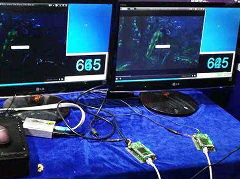 FPGA applied to drone zero-delay 1080p60 wireless display 1+4 radio
