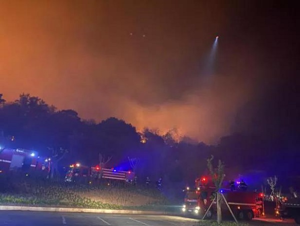Fire communication support for the forest fire site in Liangshan, Sichuan